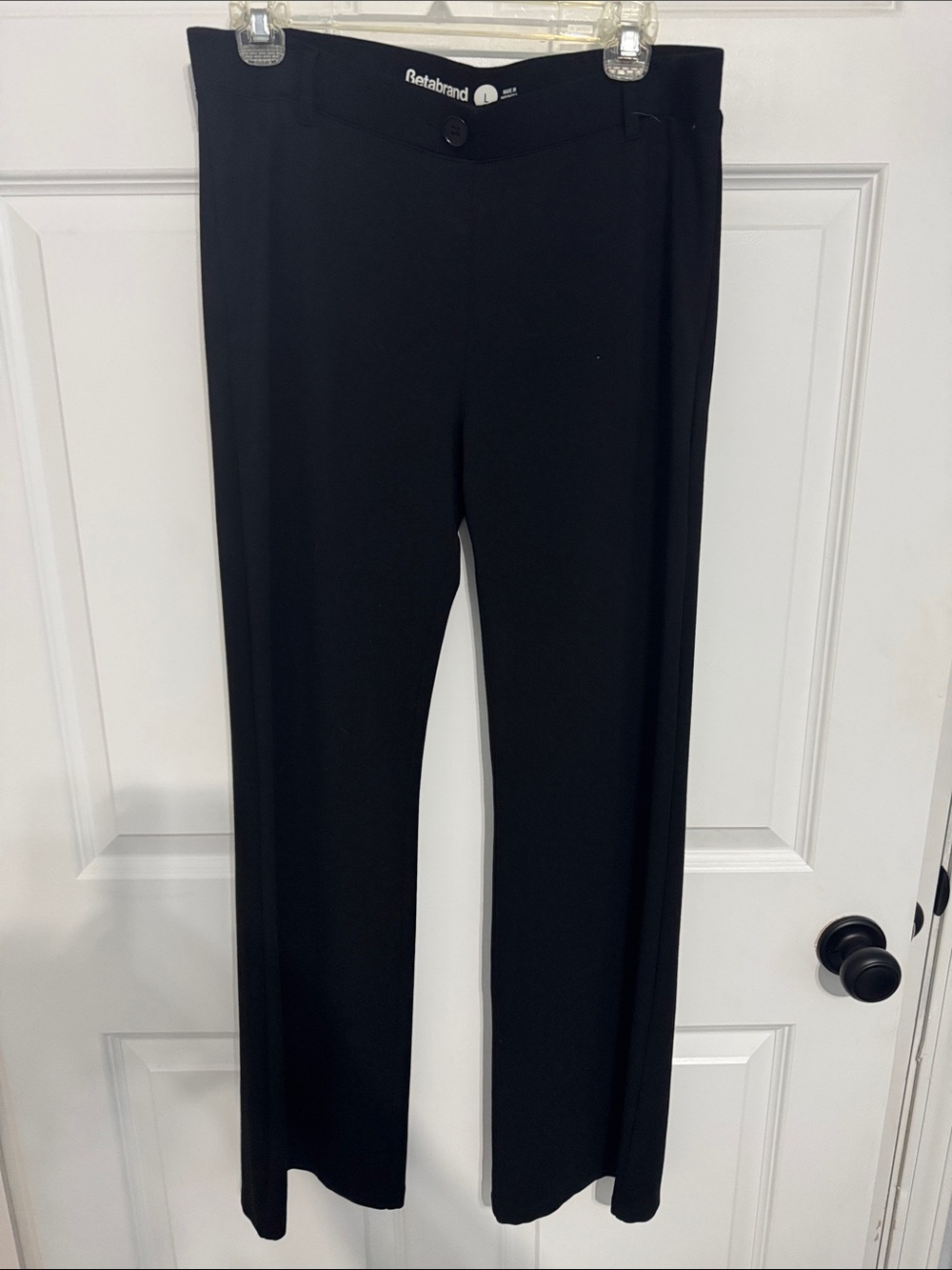 Betabrand Black Bootcut Yoga Pants Dress Pants like new